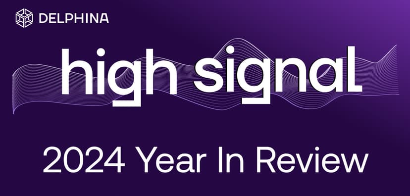 High Signal by Delphina 2024 Year in Review banner