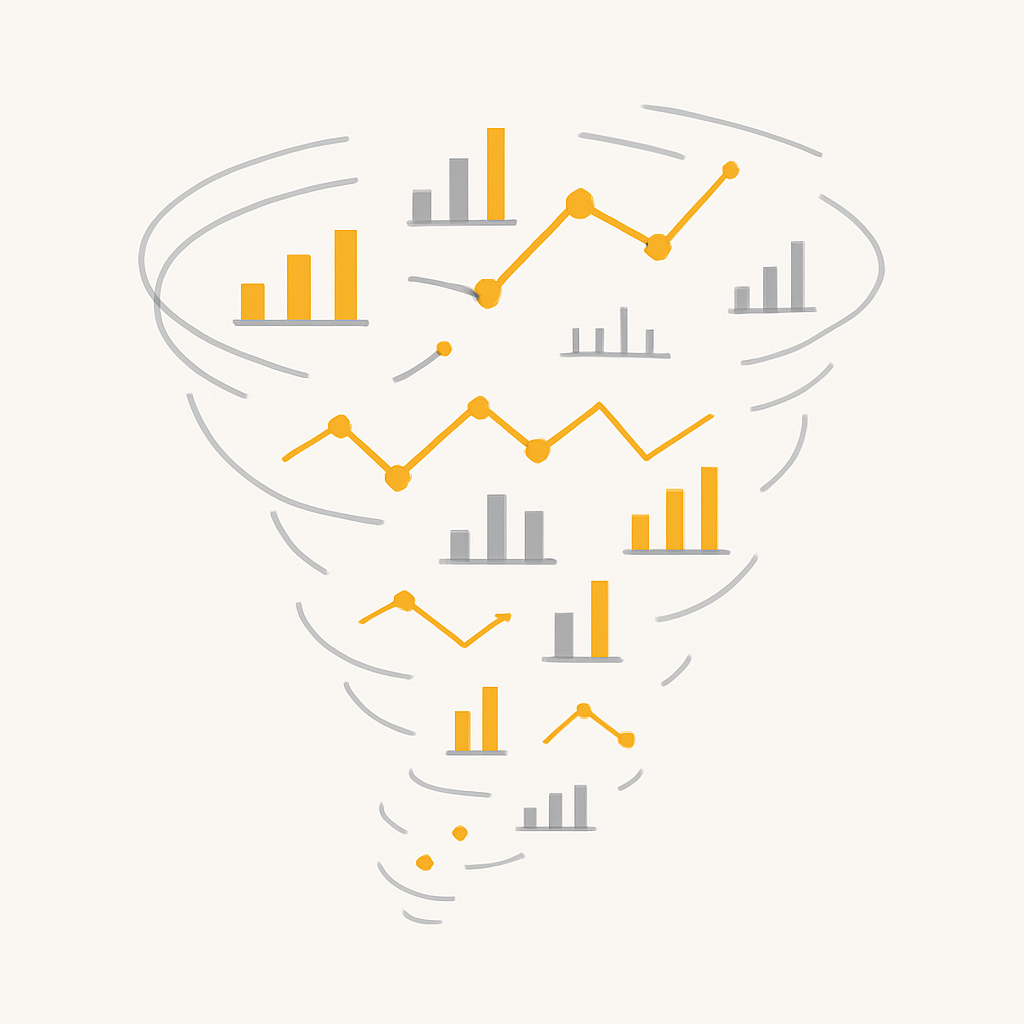 Illustration of the four factors creating a perfect storm for data slop